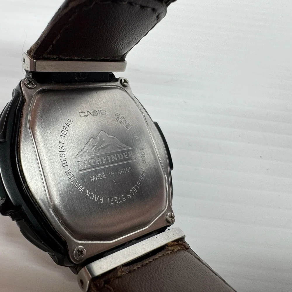 Vintage Casio Pathfinder PAS-400B Fishing Timer Watch 2632 WR100M NEW BATTERY